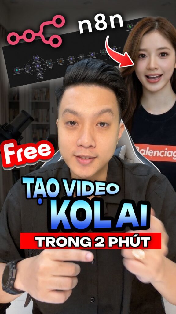 Tạo Video KOL AI trong 2 phút với workflow n8n này!